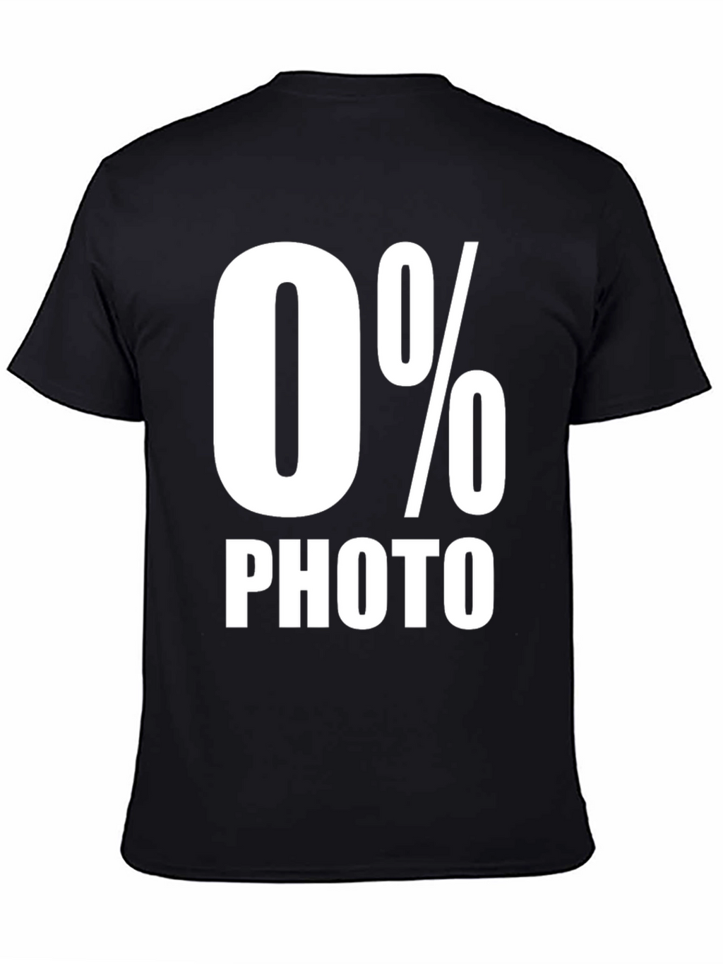 Funny 0% Photo Mens Black Graphic Tee