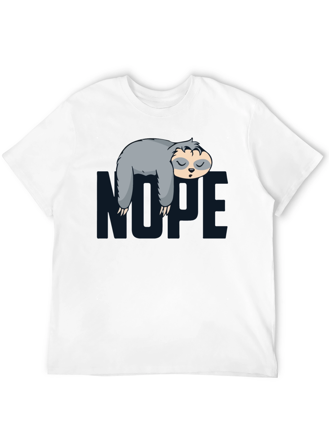 Nope Sloth Graphic Tee - Lazy Day Comfort
