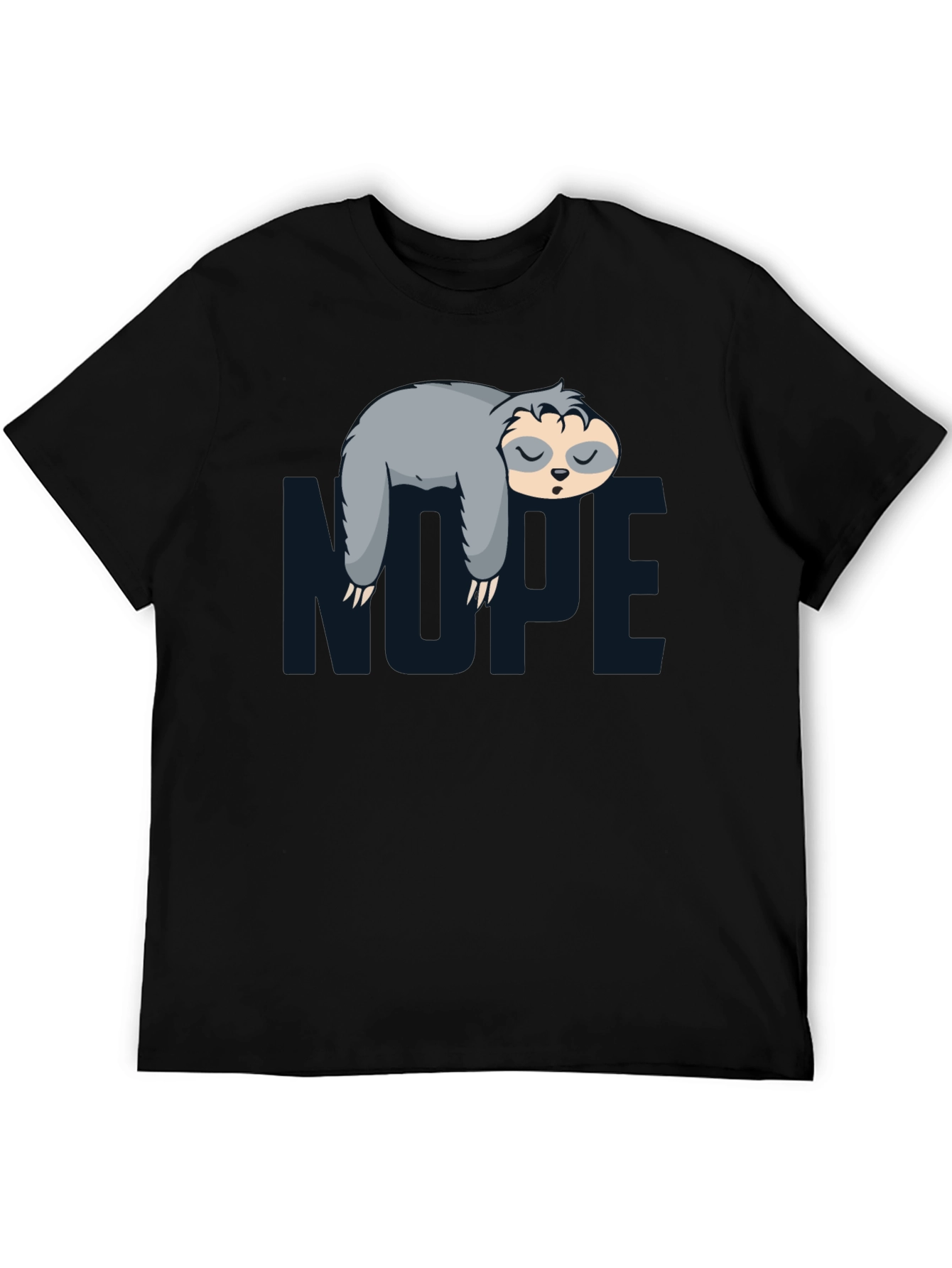 Nope Sloth Graphic Tee - Lazy Day Comfort