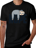 Nope Sloth Graphic Tee - Lazy Day Comfort