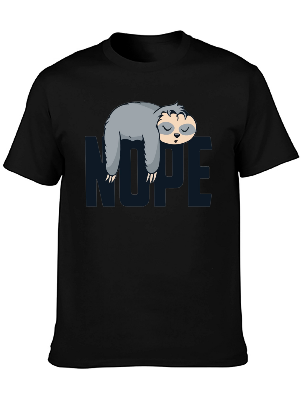 Nope Sloth Graphic Tee - Lazy Day Comfort