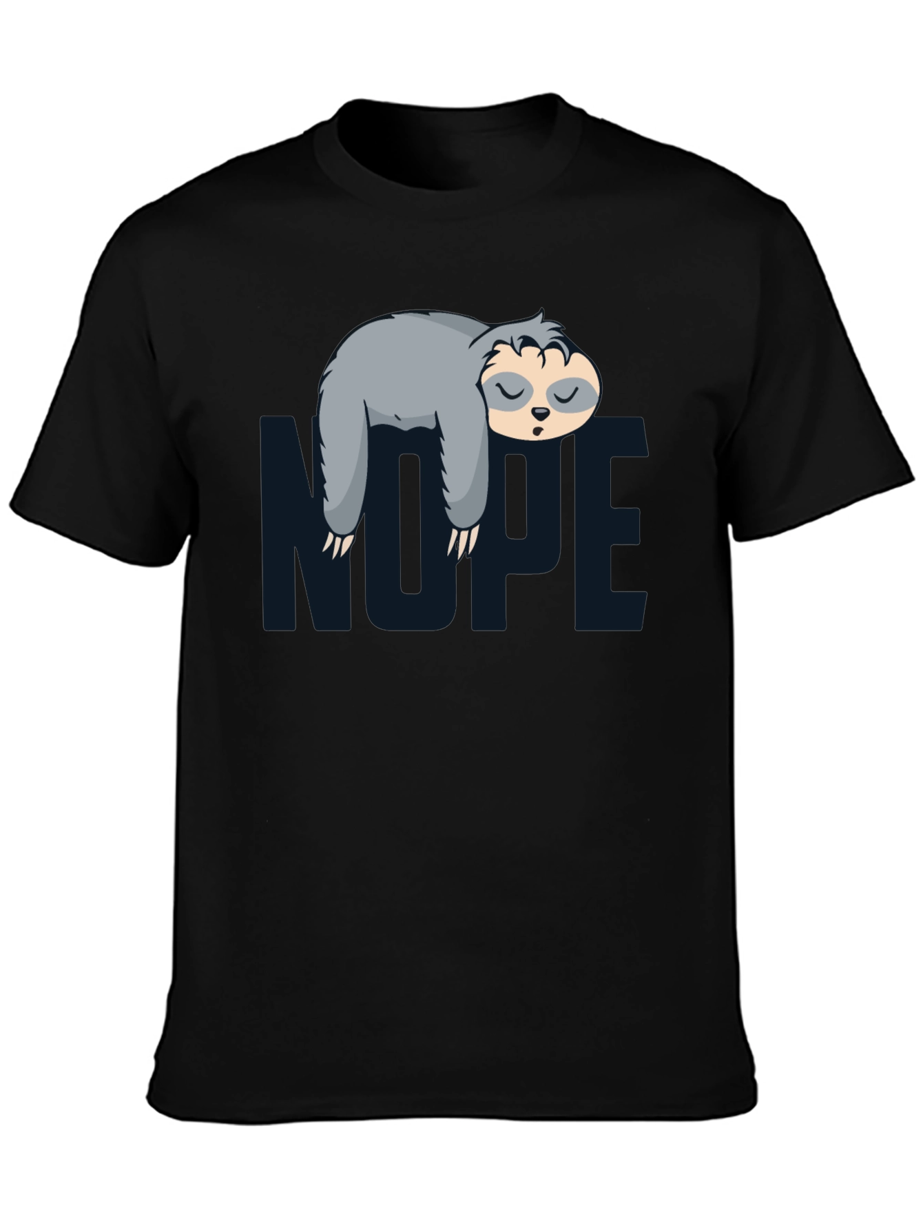 Nope Sloth Graphic Tee - Lazy Day Comfort
