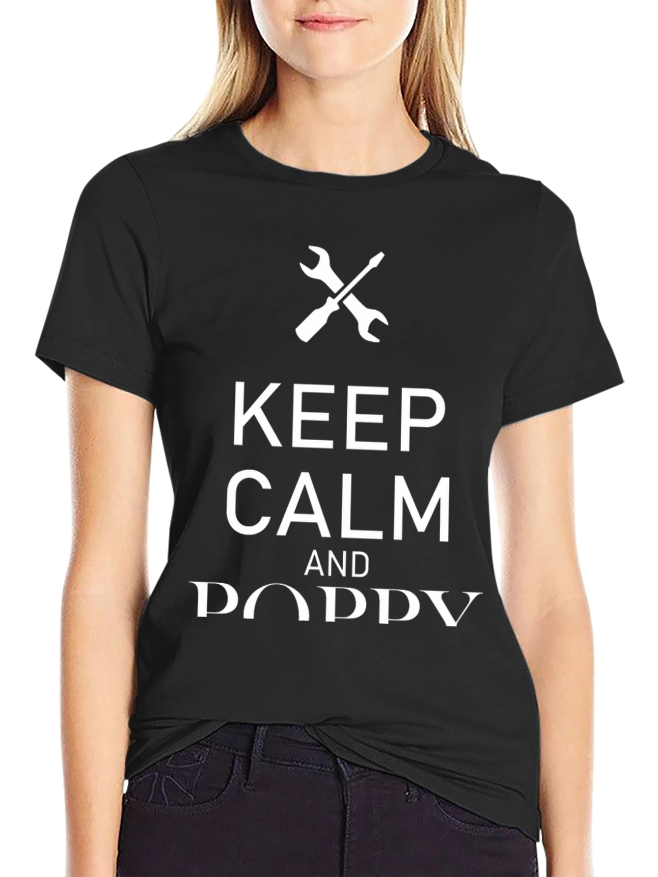 Keep Calm and Poppy T-Shirt - Black