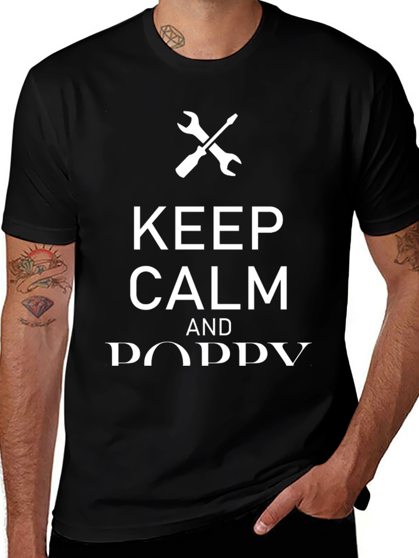 Keep Calm and Poppy T-Shirt - Black