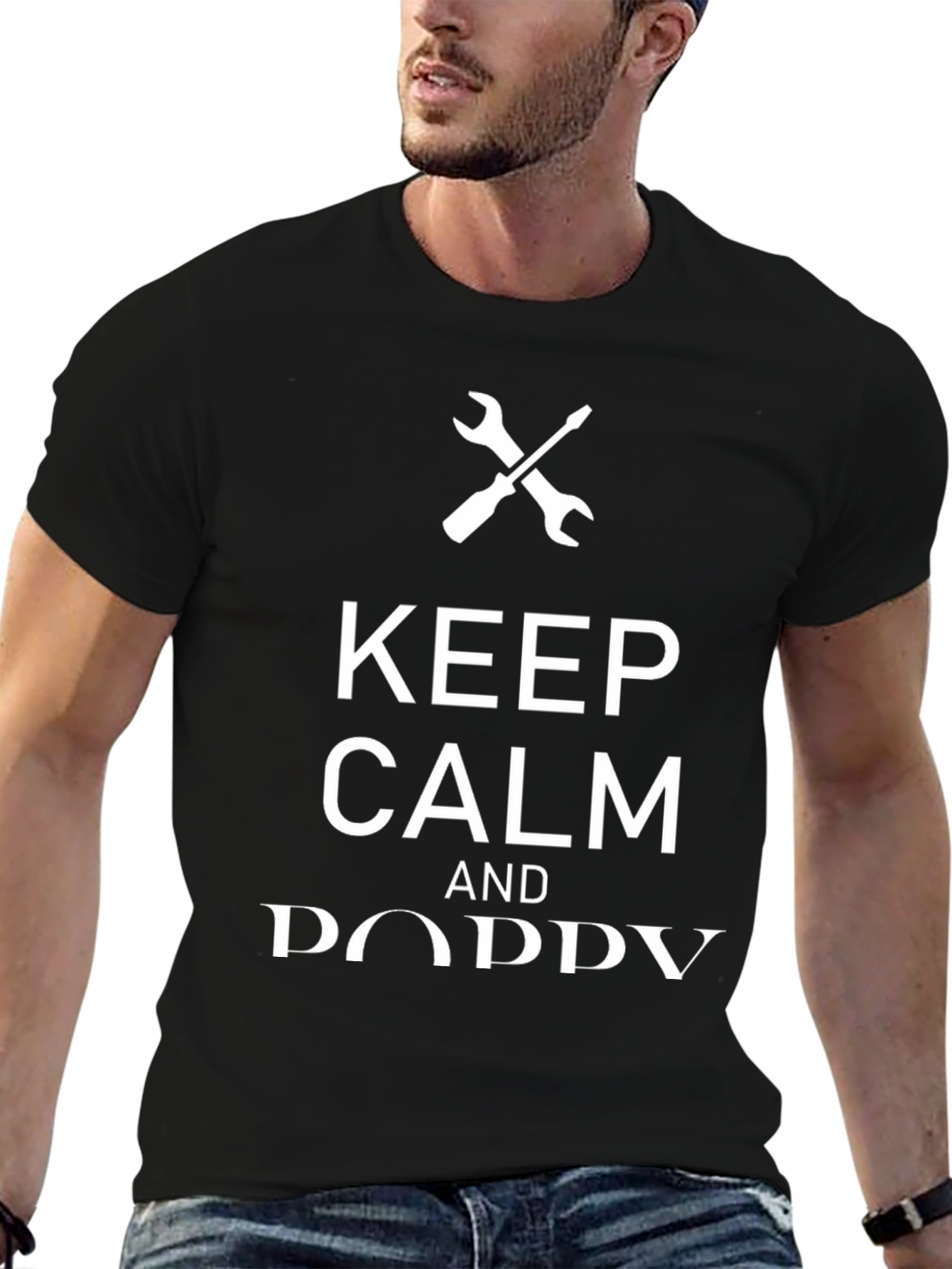 Keep Calm and Poppy T-Shirt - Black