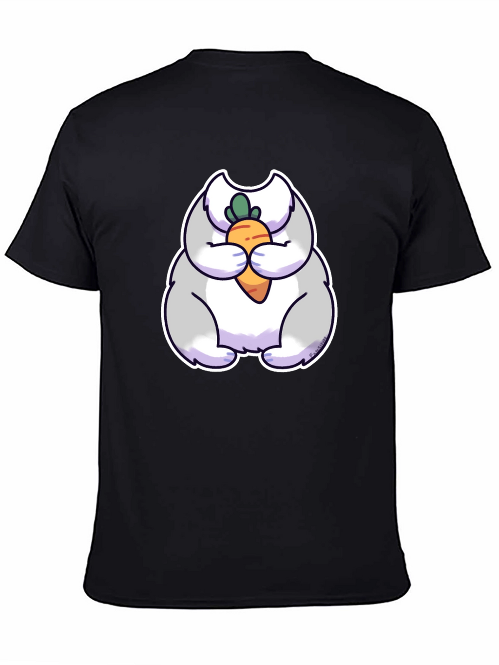 Cute Rabbit Eating Carrot Graphic Tee