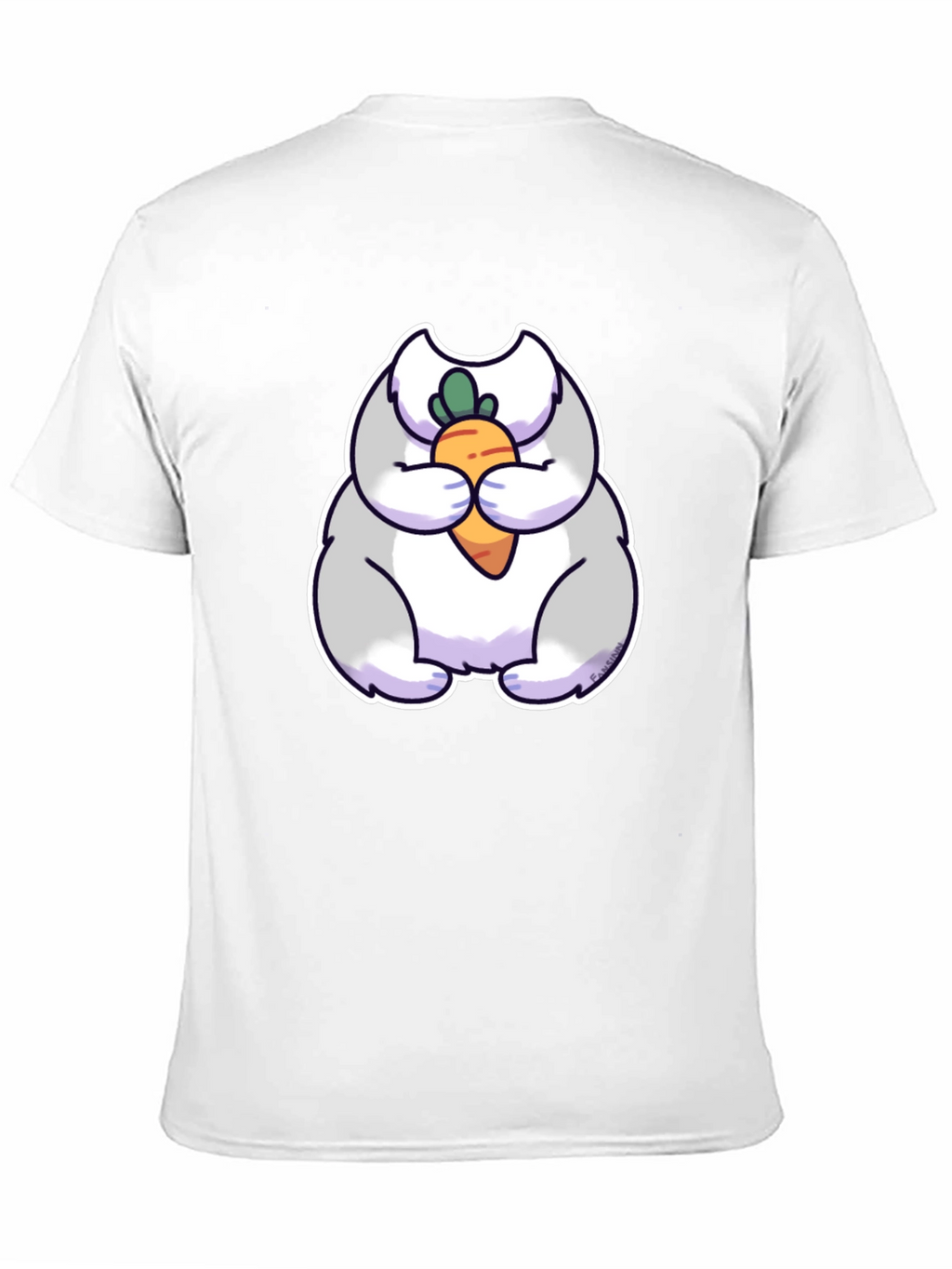 Cute Rabbit Eating Carrot Graphic Tee