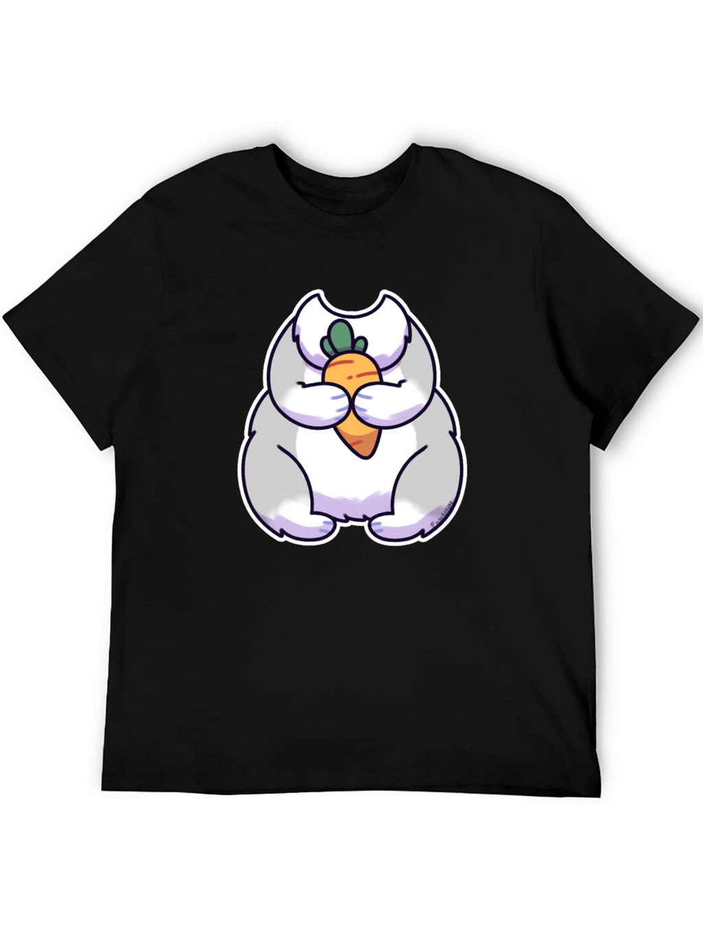 Cute Rabbit Eating Carrot Graphic Tee