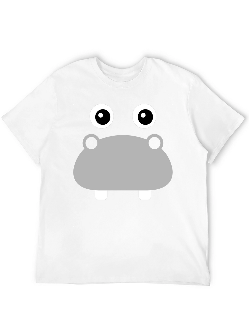 Hippo Face Graphic Black T-Shirt