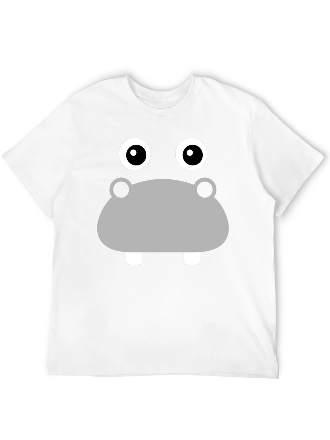 Hippo Face Graphic Black T-Shirt