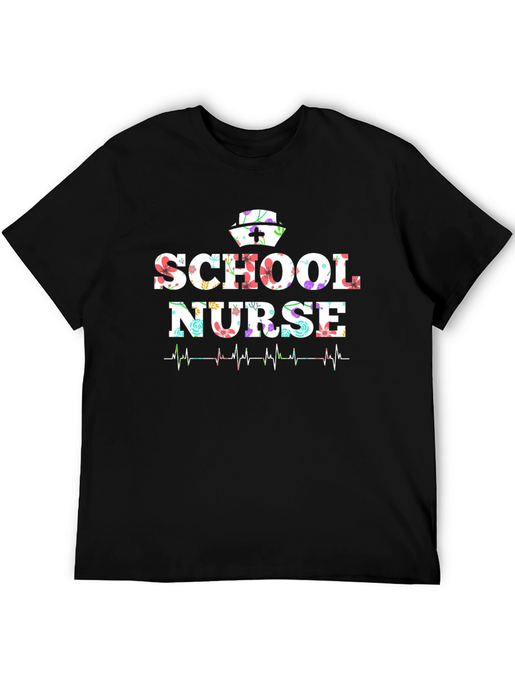School Nurse Floral Graphic Tee