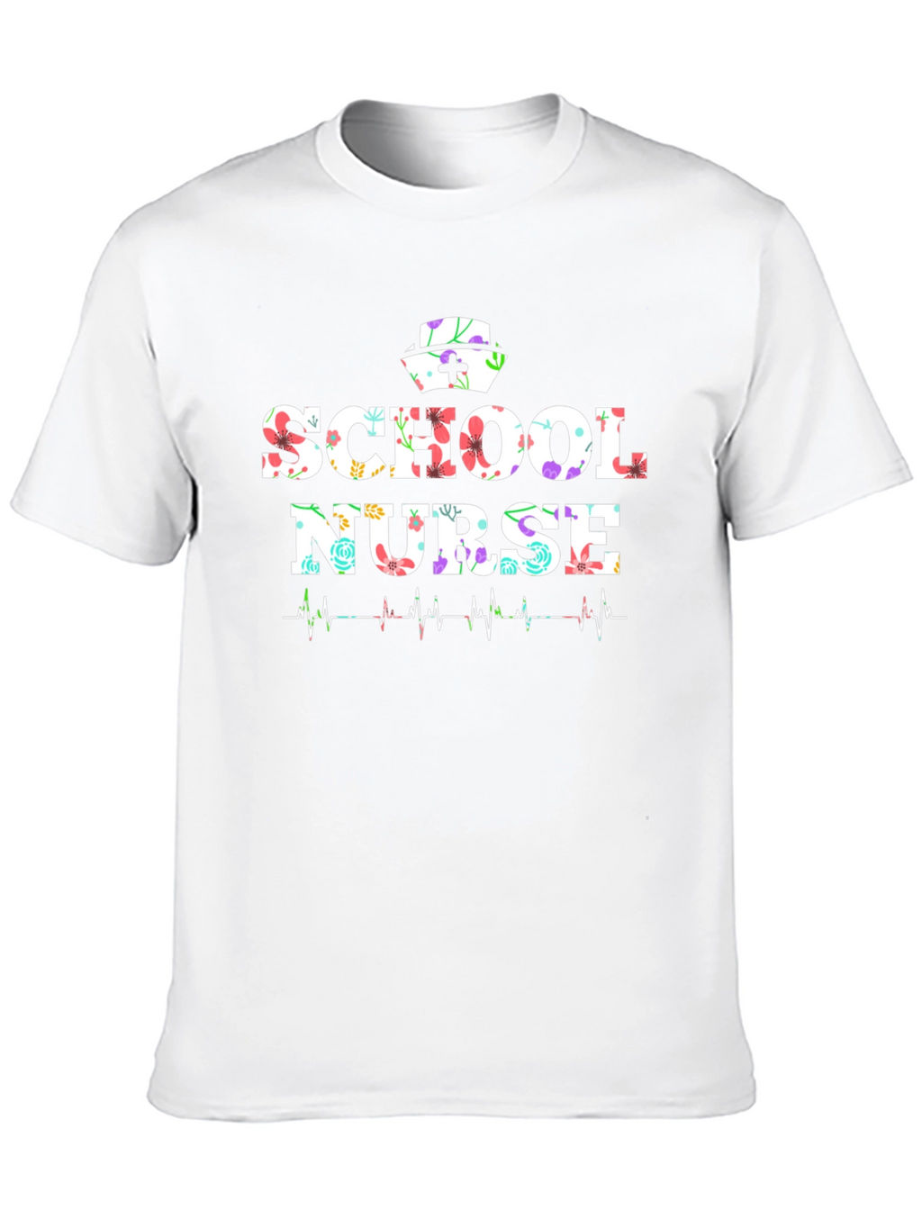 School Nurse Floral Graphic Tee
