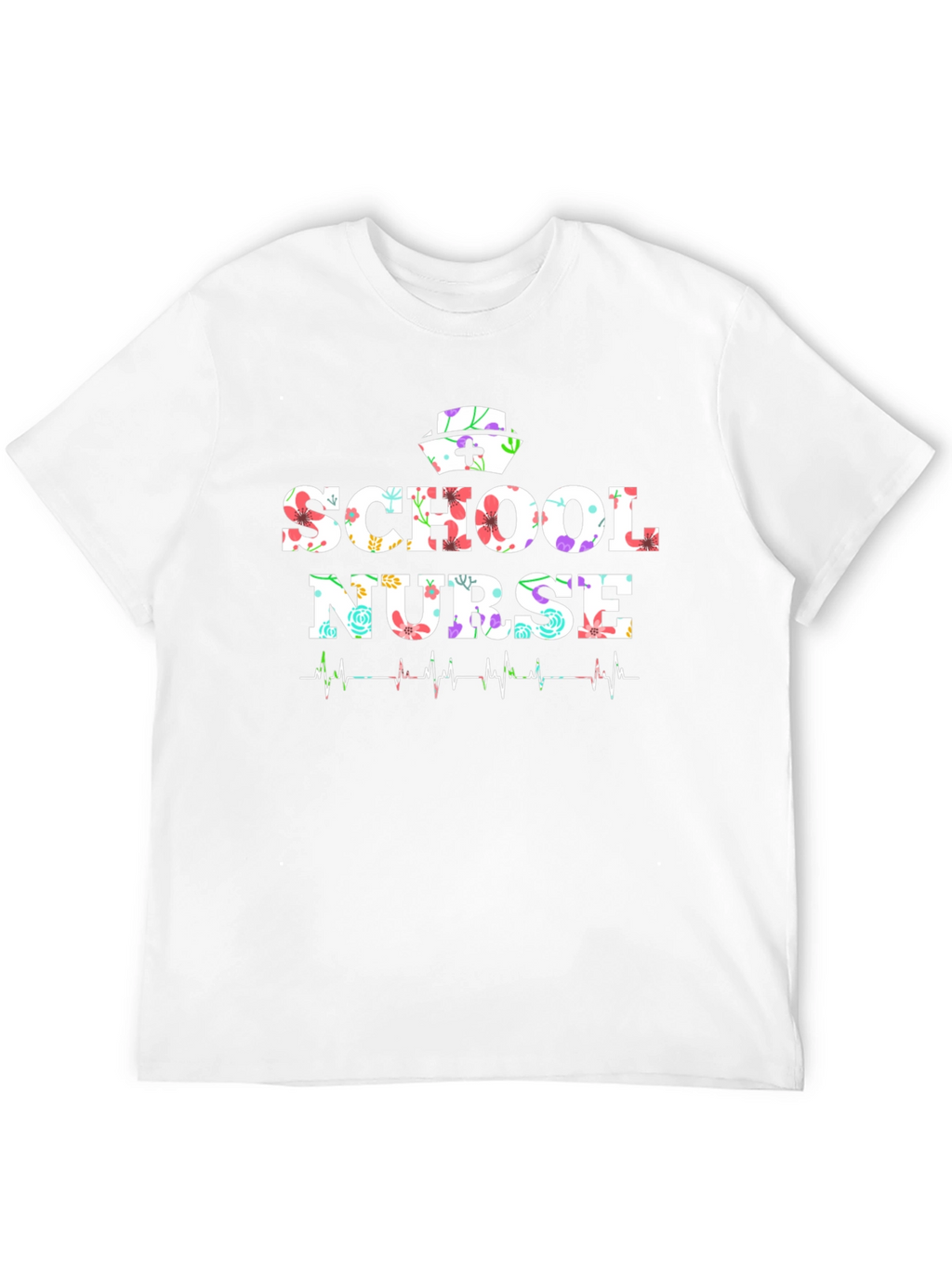 School Nurse Floral Graphic Tee
