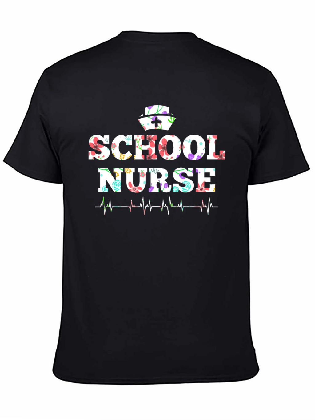 School Nurse Floral Graphic Tee