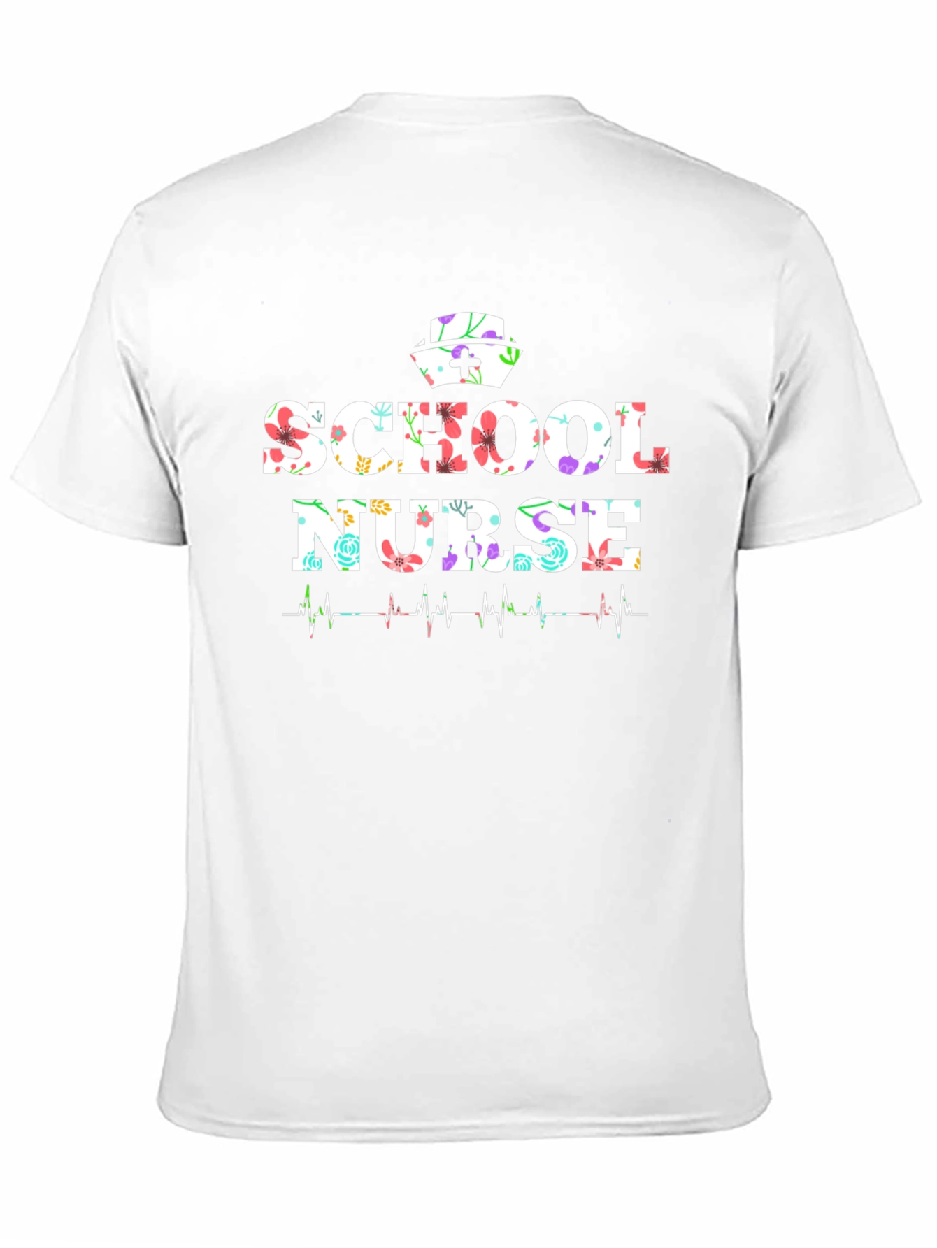 School Nurse Floral Graphic Tee