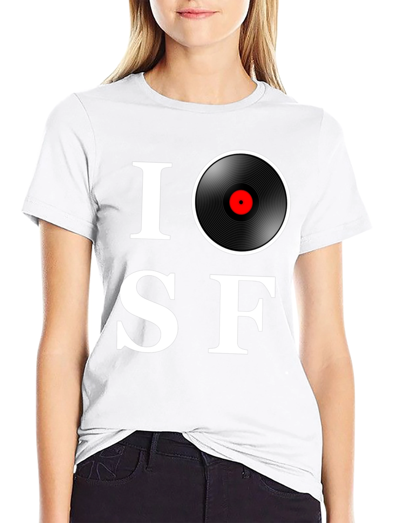 I Love SF Music T-Shirt - Record Graphic Tee