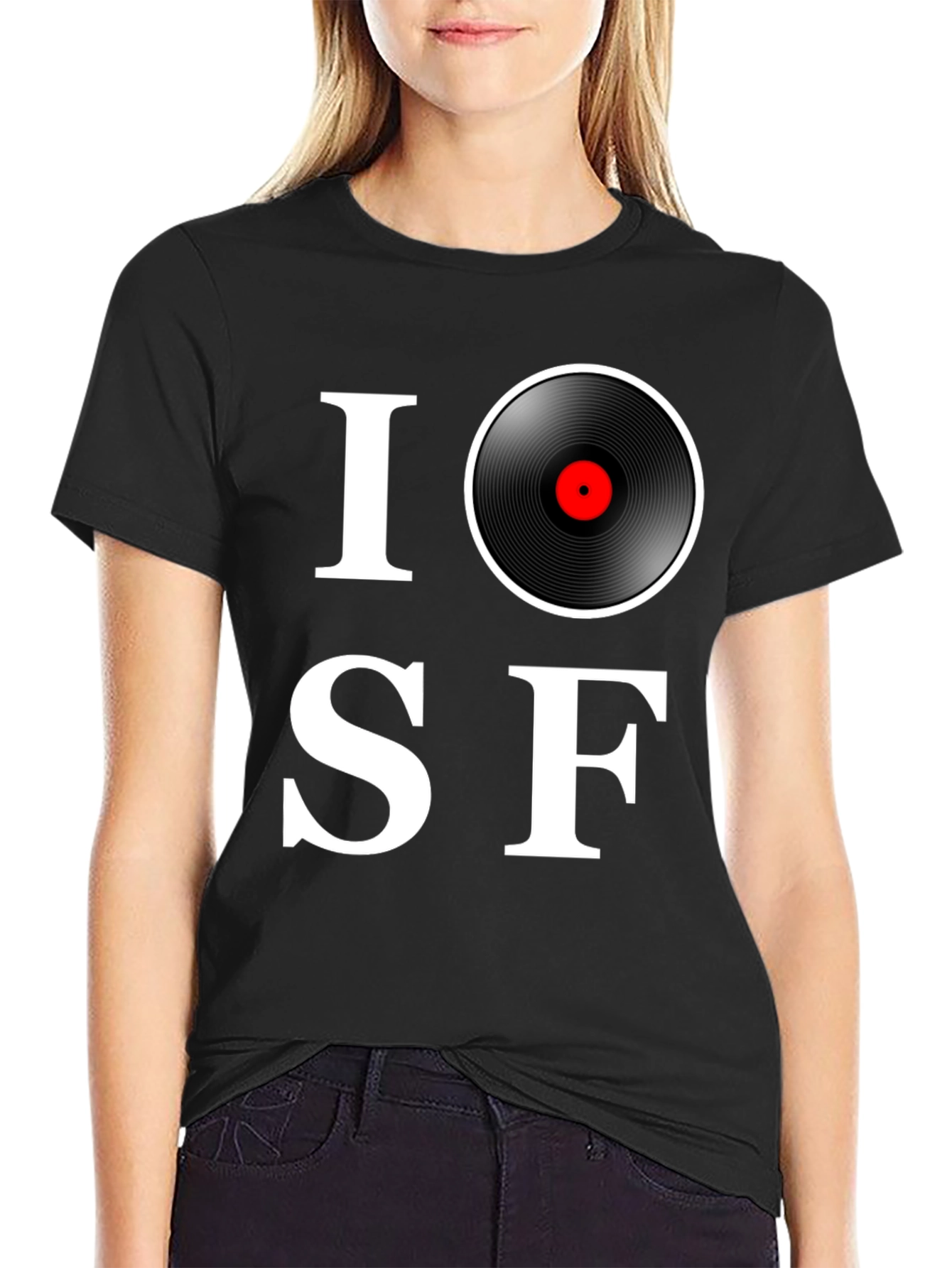 I Love SF Music T-Shirt - Record Graphic Tee
