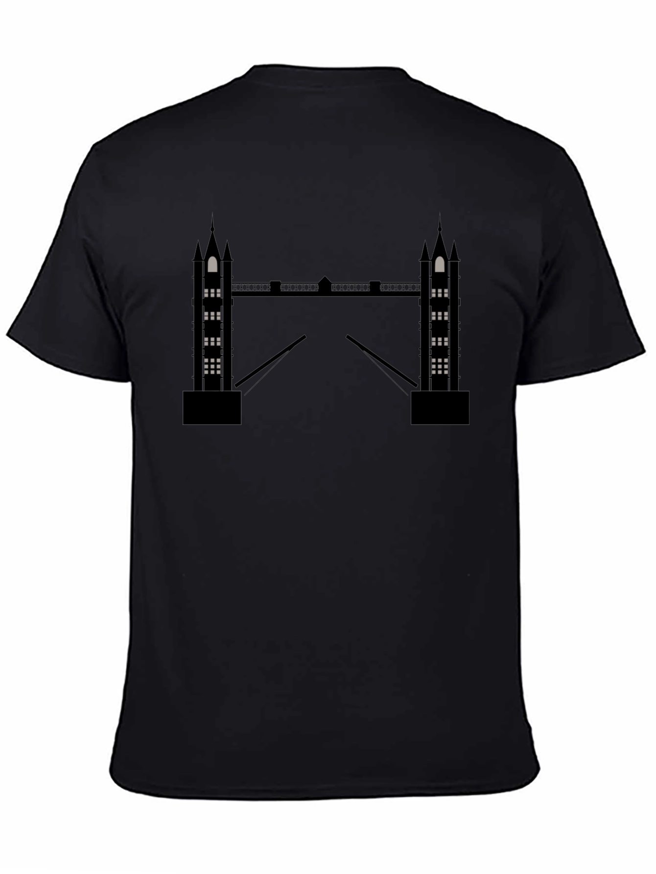 London Bridge Silhouette Black T-Shirt