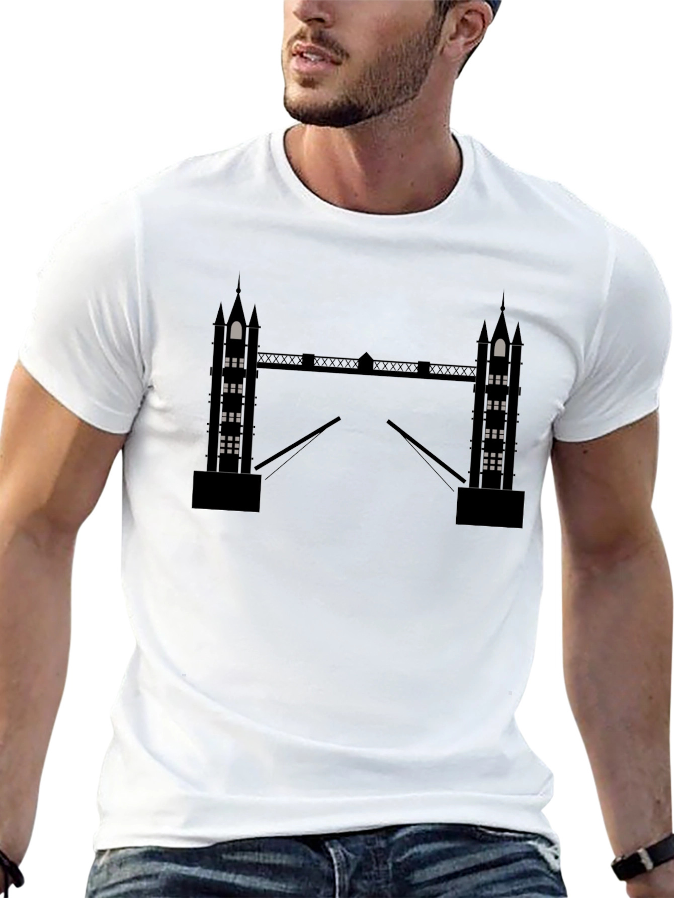 London Bridge Silhouette Black T-Shirt