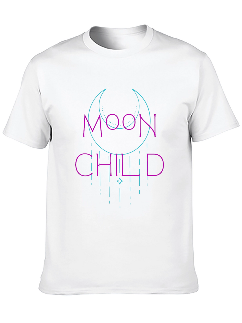 Moon Child Graphic Tee - Black Casual Shirt