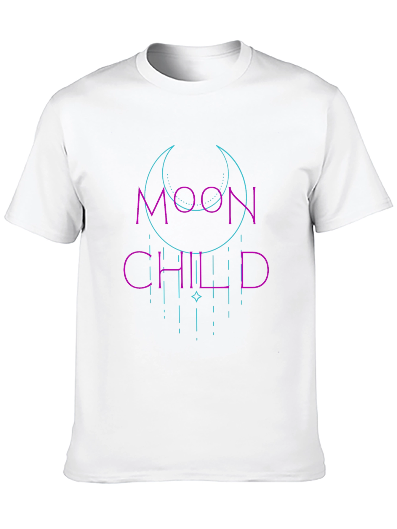Moon Child Graphic Tee - Black Casual Shirt
