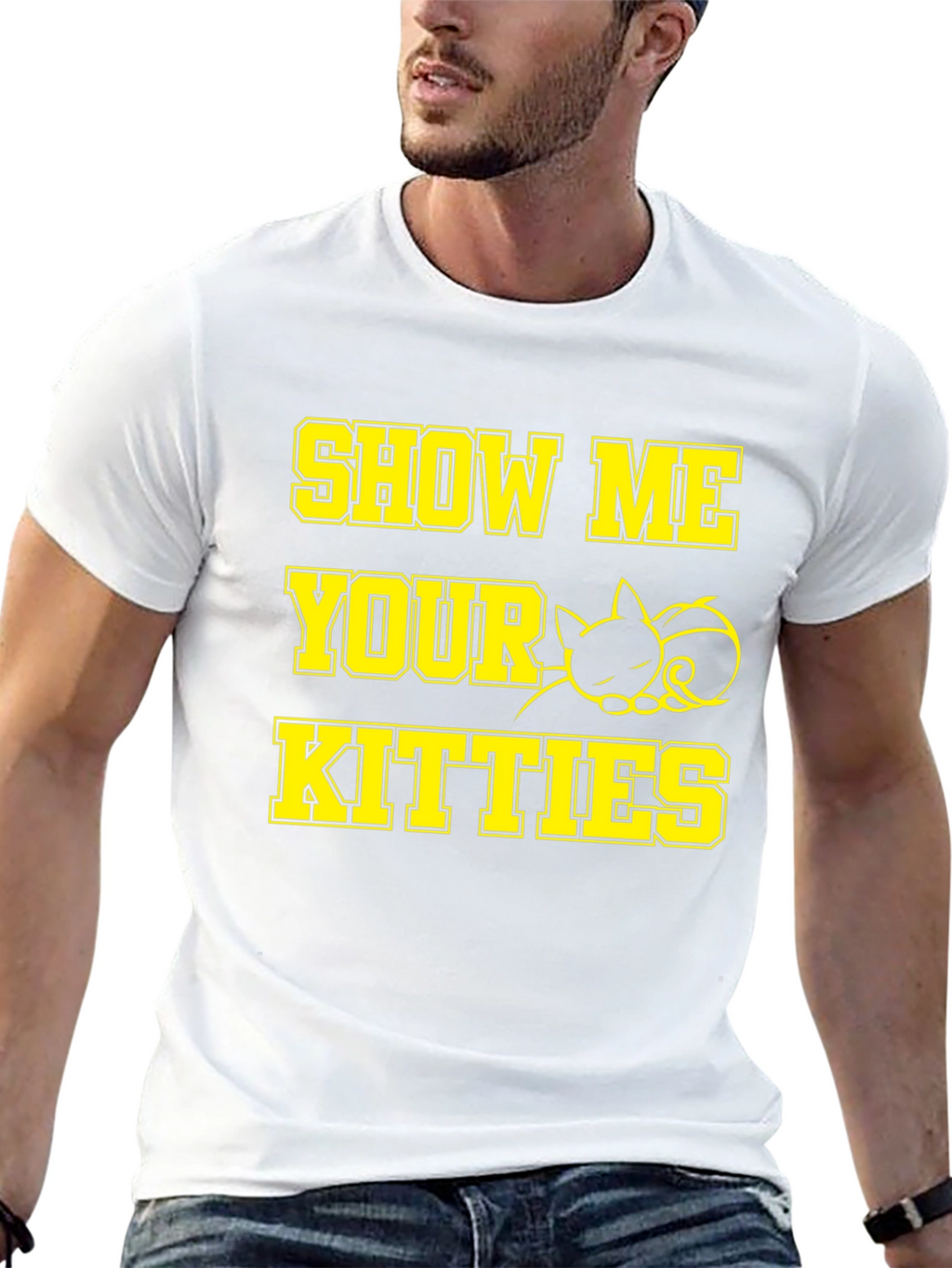 Show Me Your Kitties Cat Graphic T-Shirt