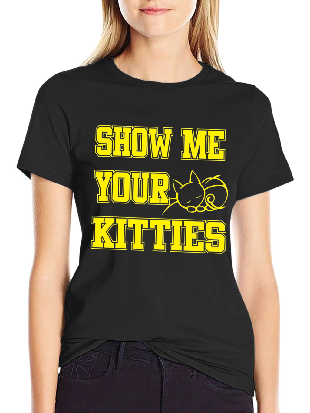 Show Me Your Kitties Cat Graphic T-Shirt
