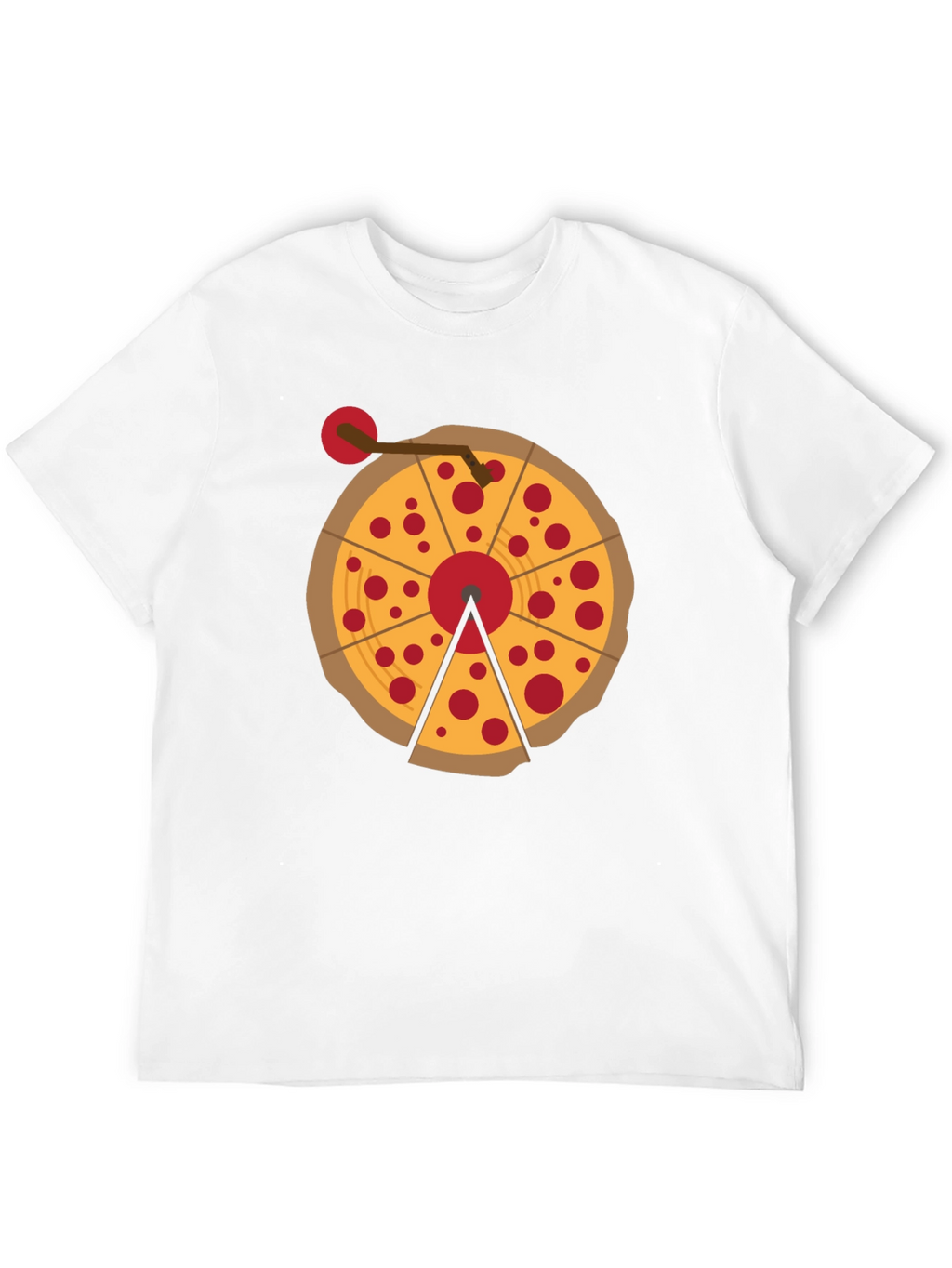 Pizza Turntable Graphic Tee - DJ Foodie T-Shirt