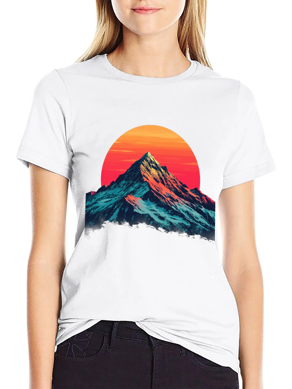 Mountain Sunset Graphic Tee - Stylish Comfort