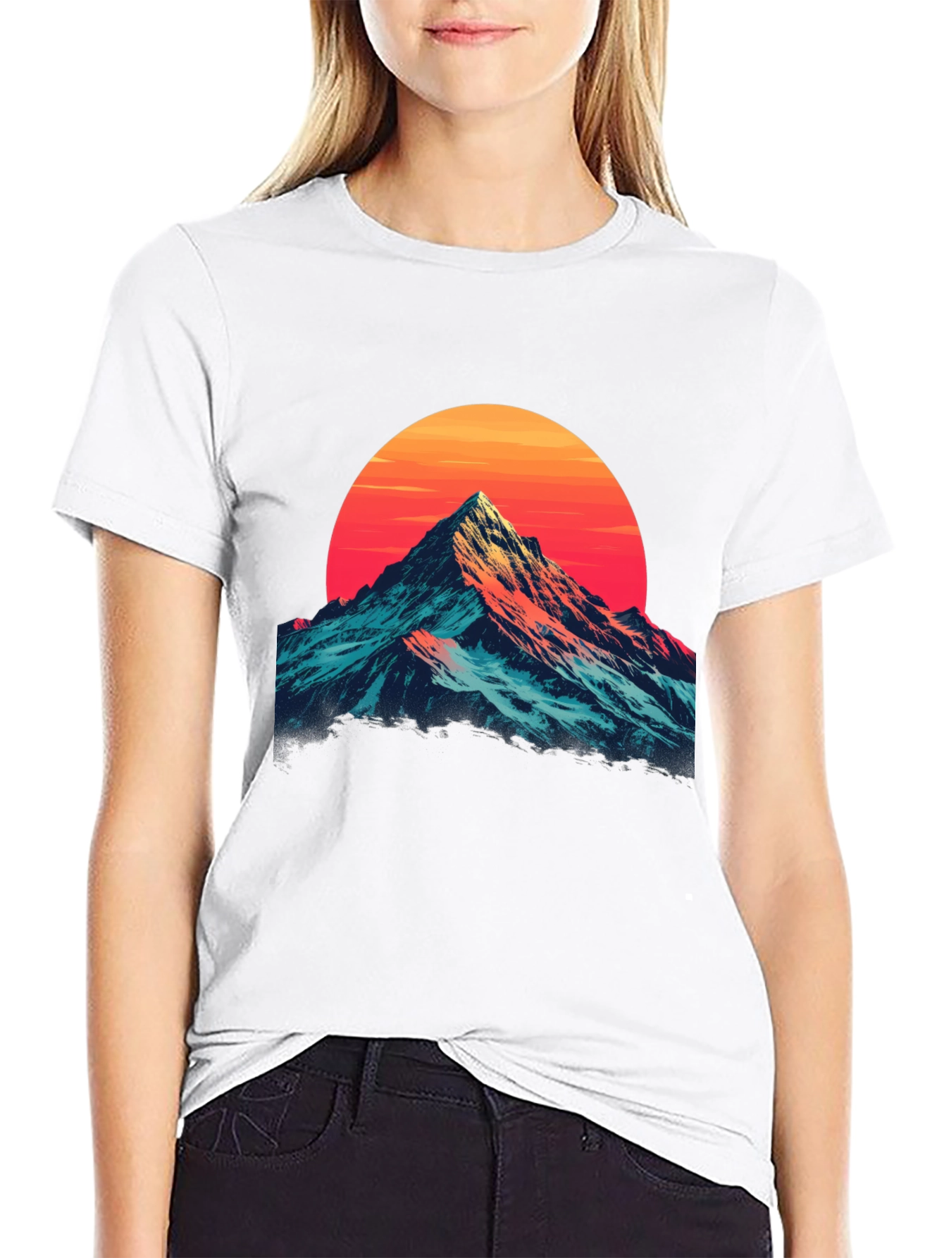 Mountain Sunset Graphic Tee - Stylish Comfort