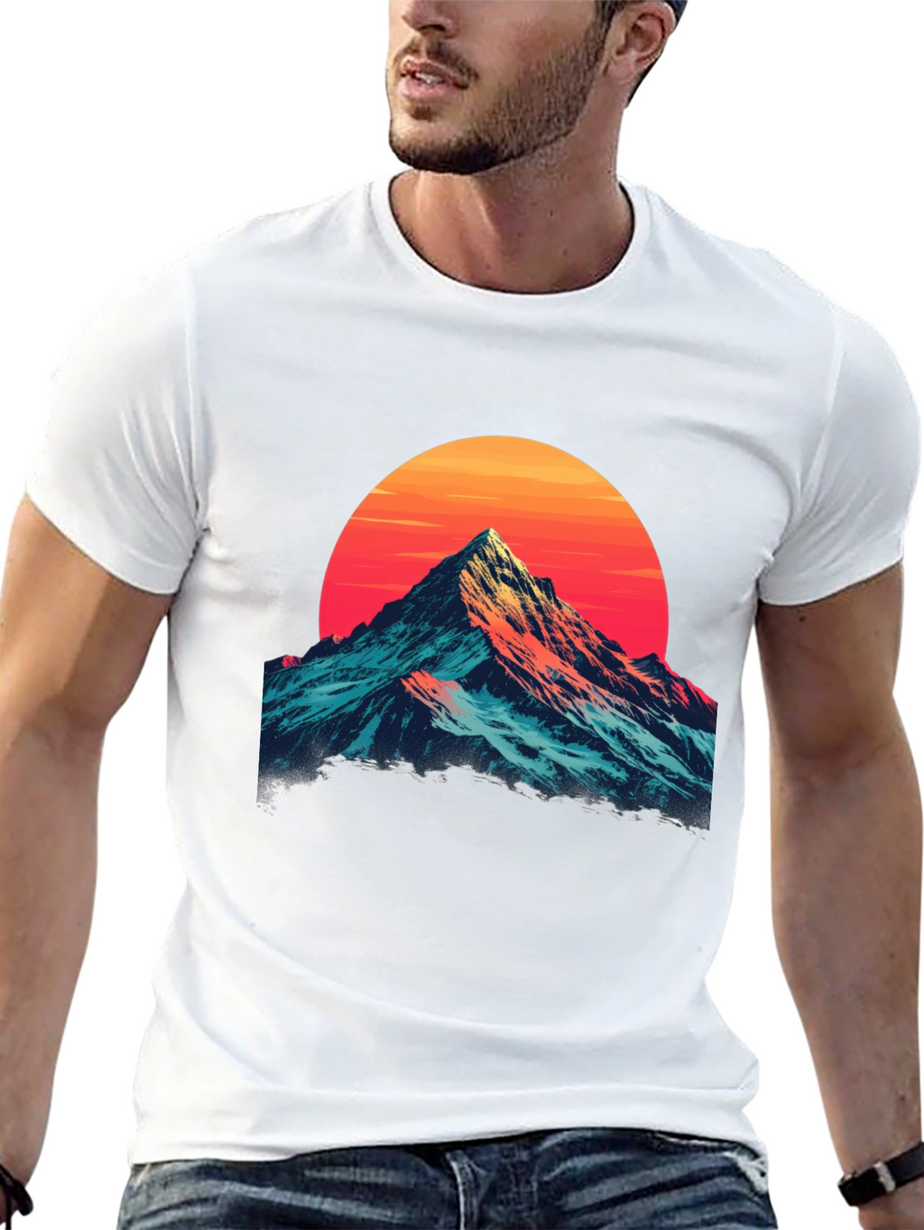 Mountain Sunset Graphic Tee - Stylish Comfort