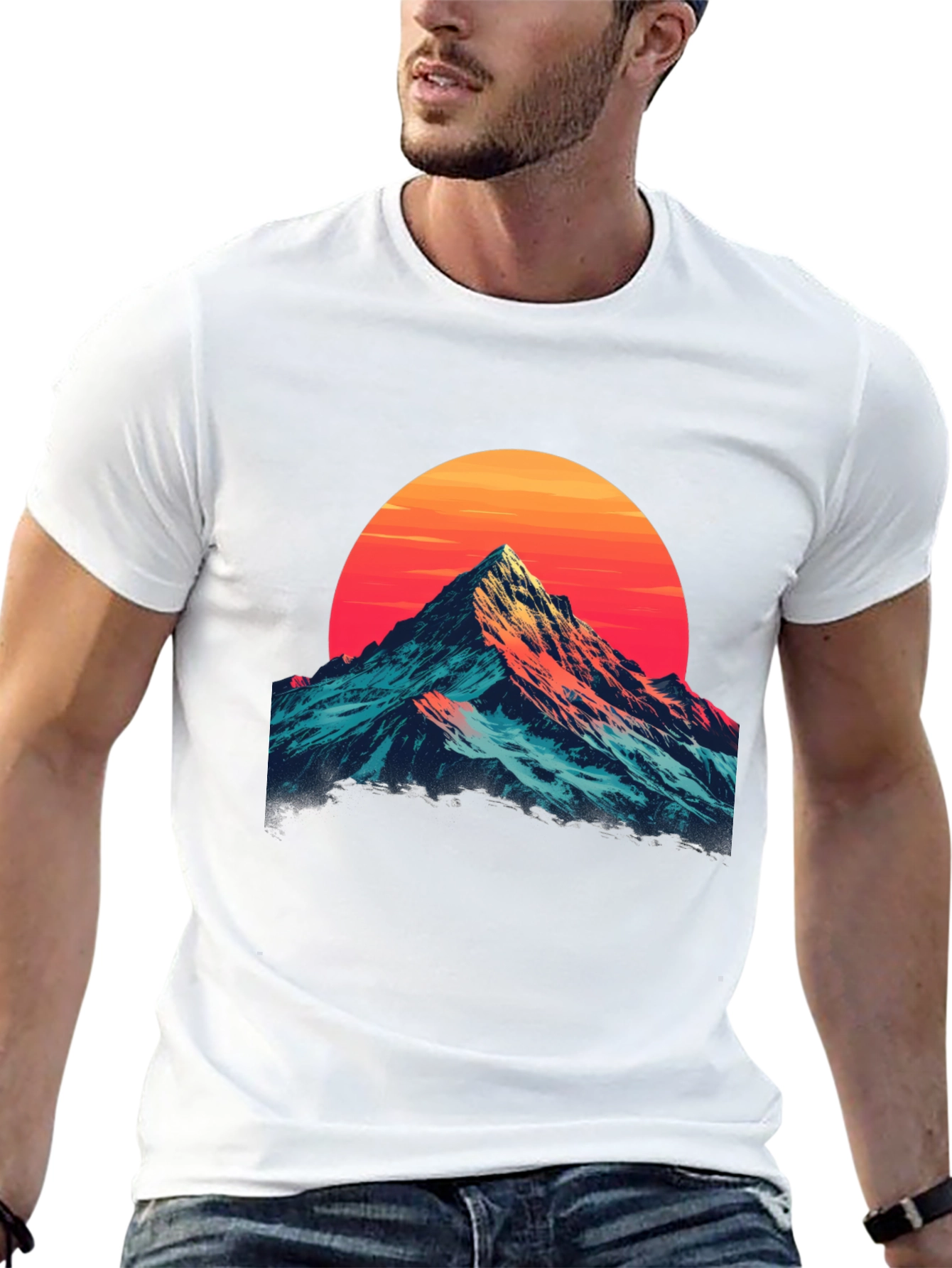 Mountain Sunset Graphic Tee - Stylish Comfort