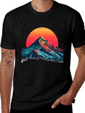 Mountain Sunset Graphic Tee - Stylish Comfort