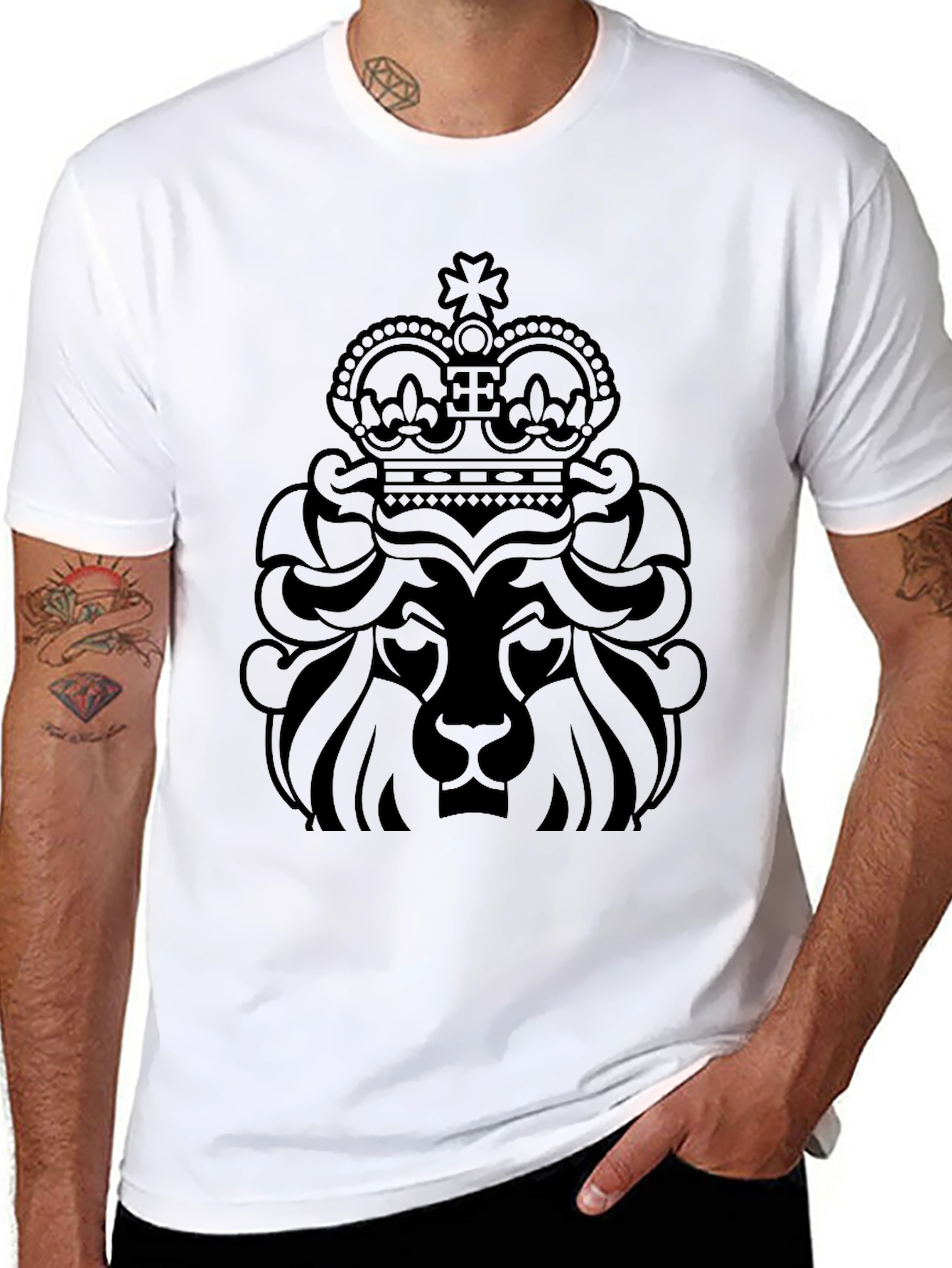 Lion Crown Graphic Tee - Black T-Shirt