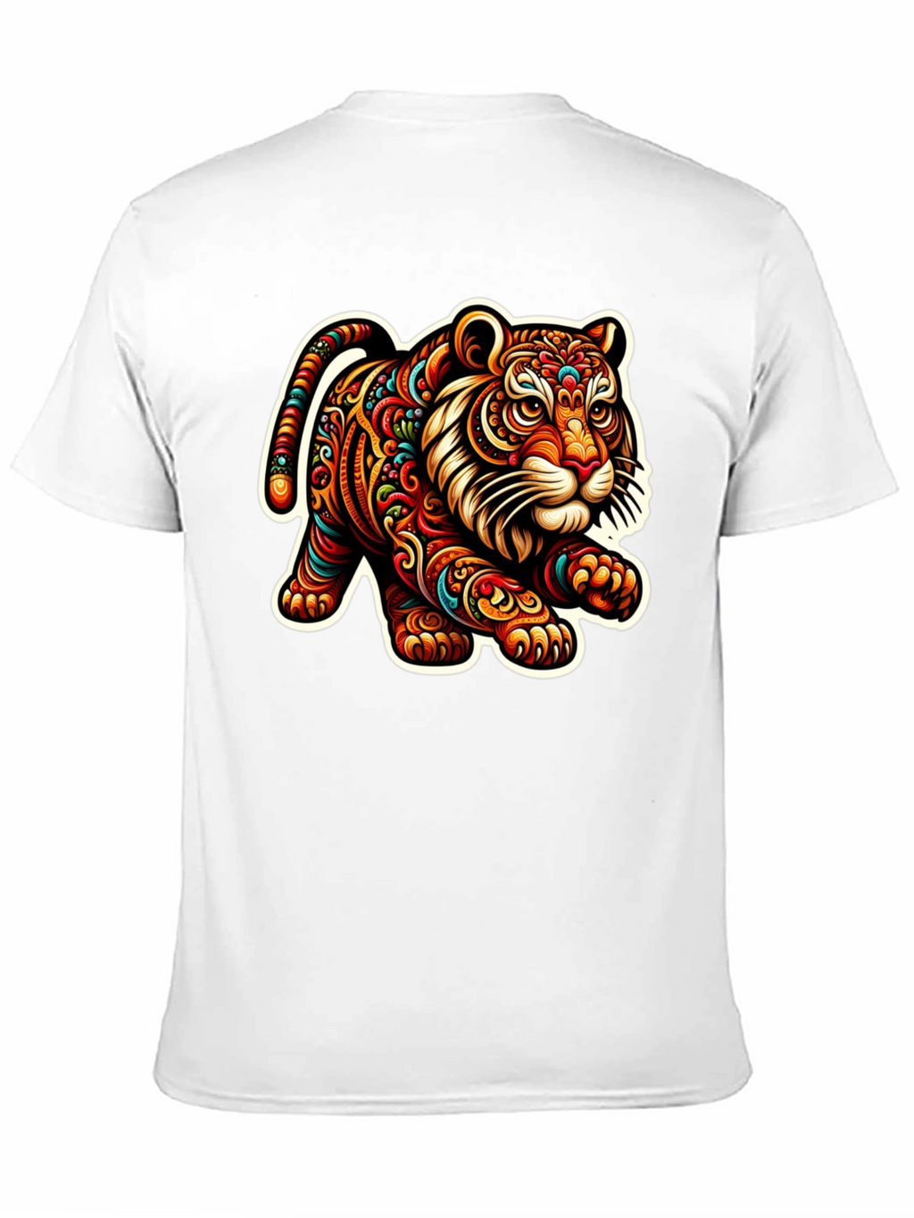 Tiger Graphic Print Black T-Shirt