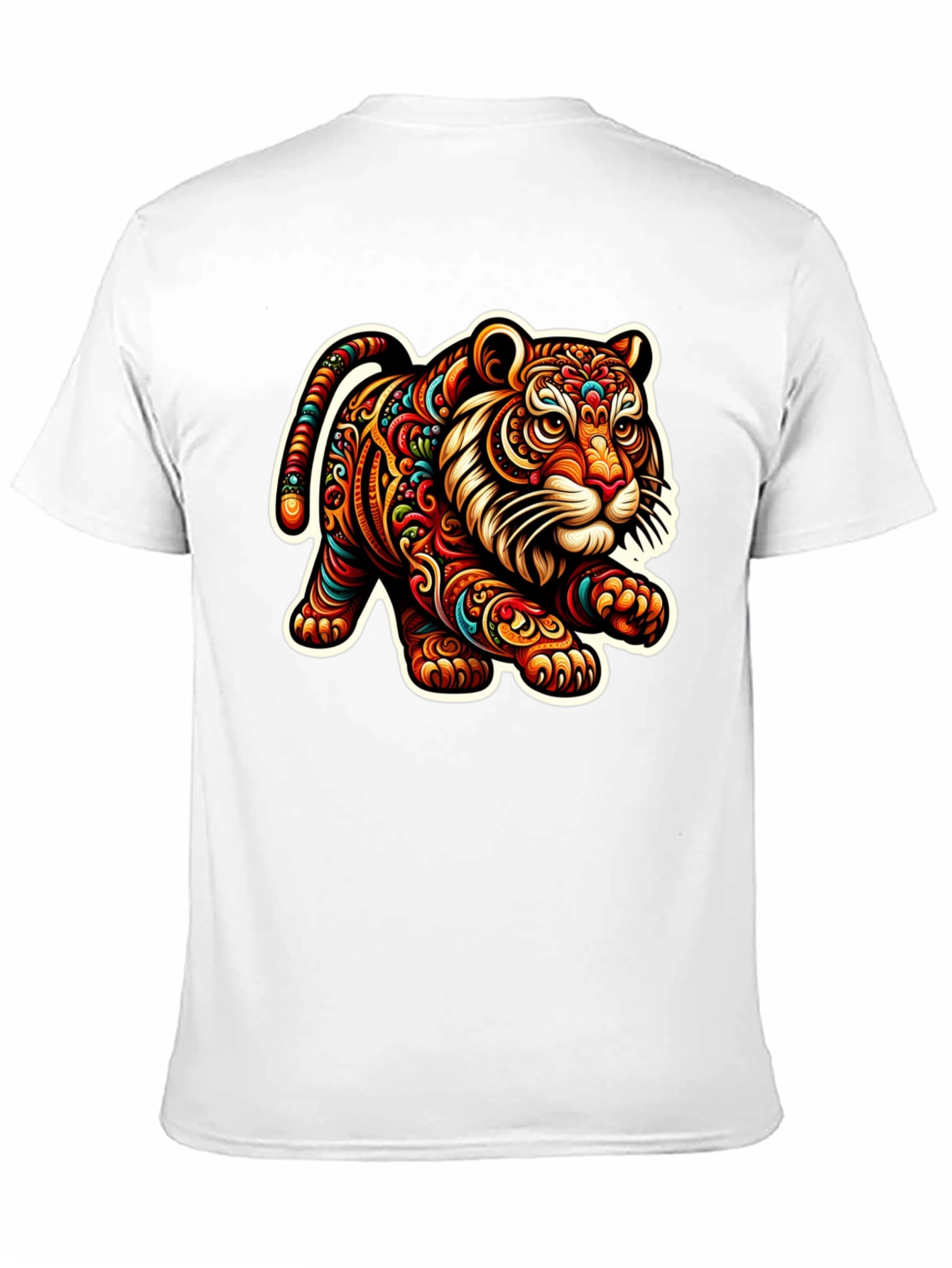 Tiger Graphic Print Black T-Shirt