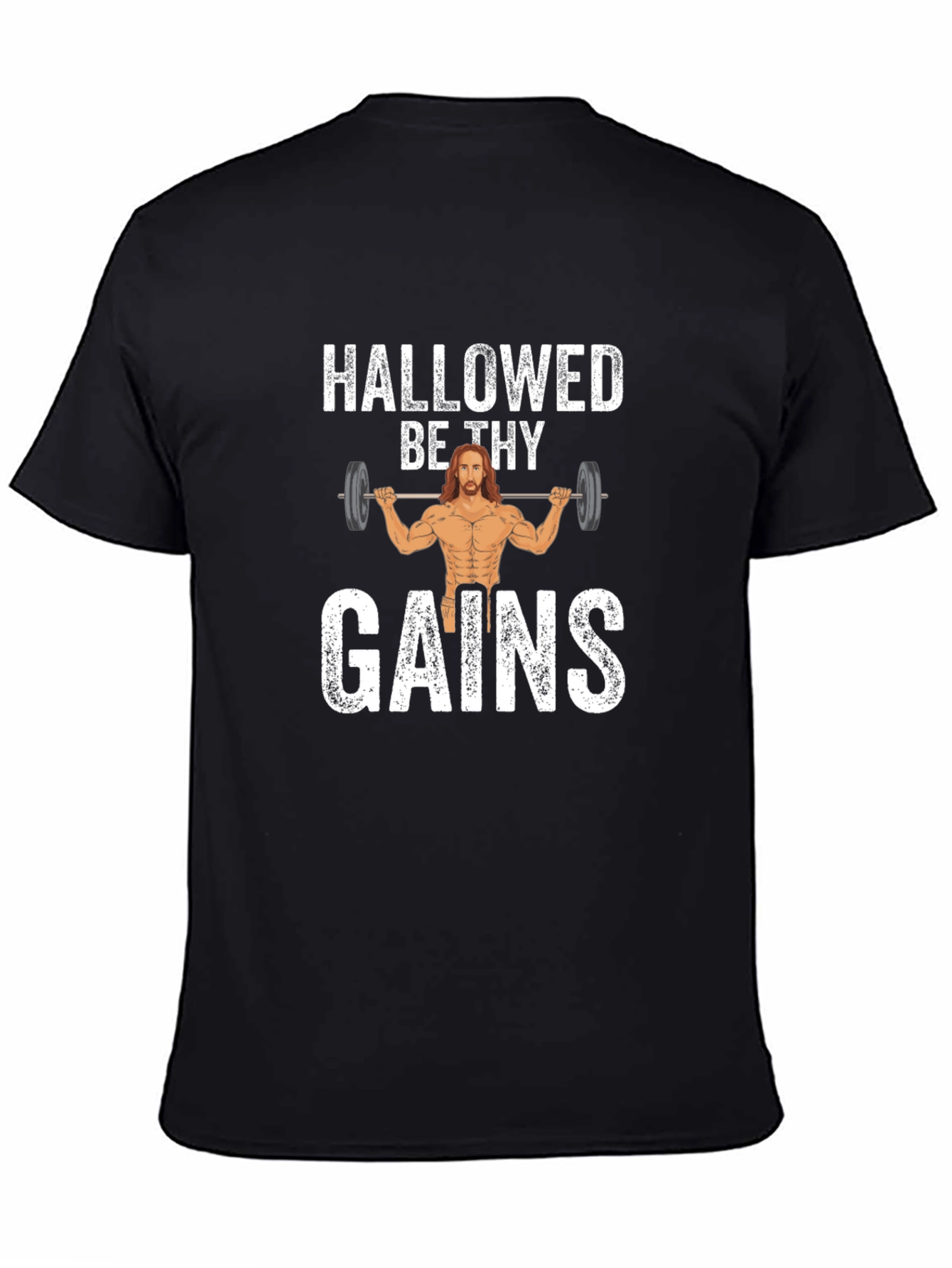 Hallowed Be Thy Gains Graphic T-Shirt - Black