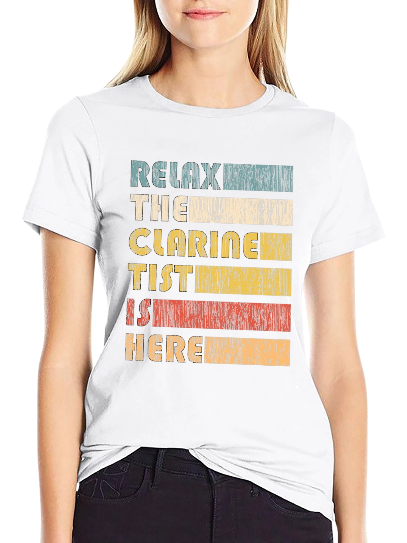 Relax The Clarinetist Is Here Black T-Shirt
