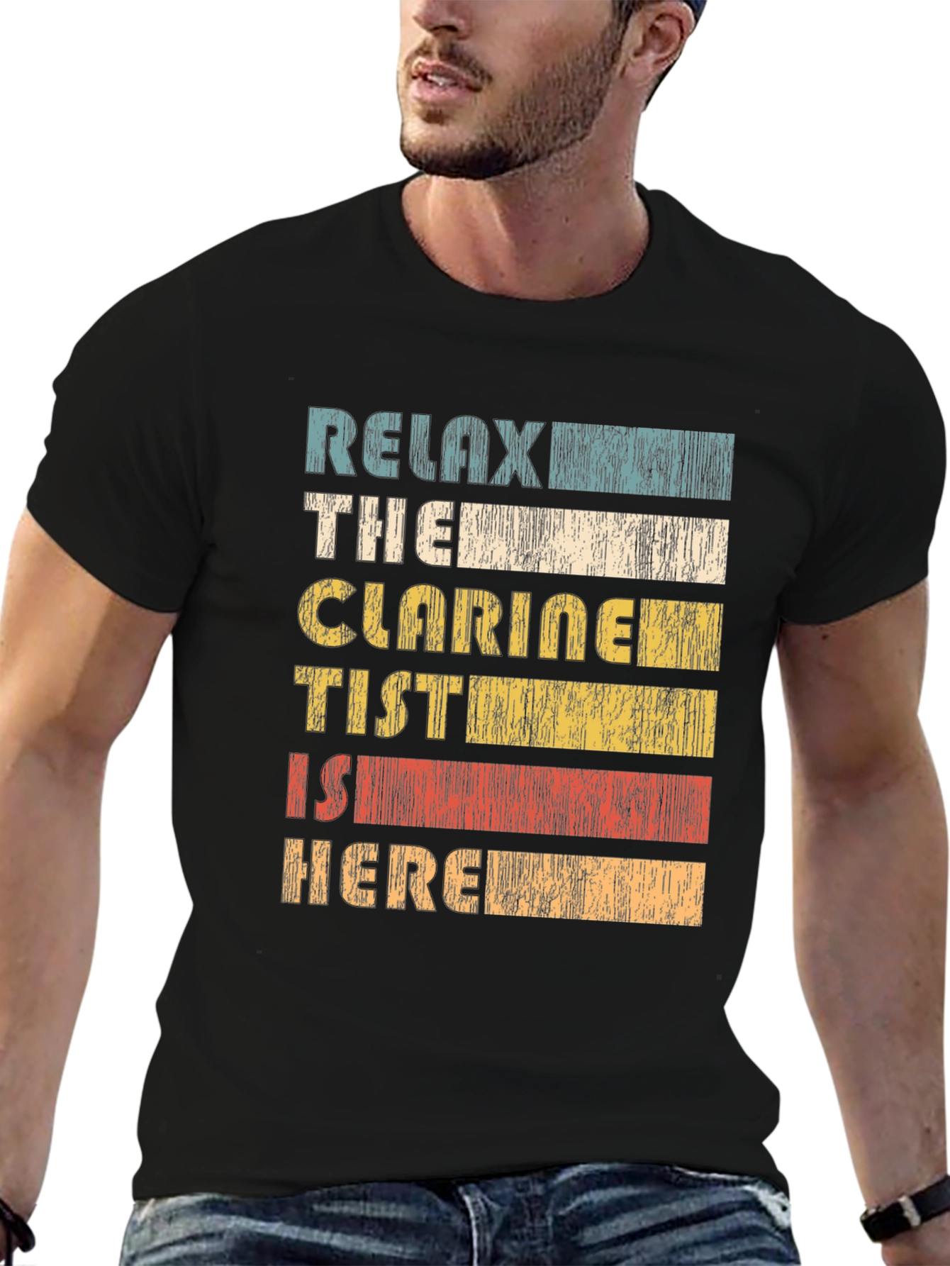 Relax The Clarinetist Is Here Black T-Shirt