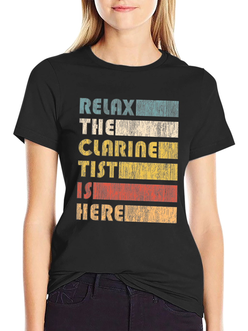 Relax The Clarinetist Is Here Black T-Shirt