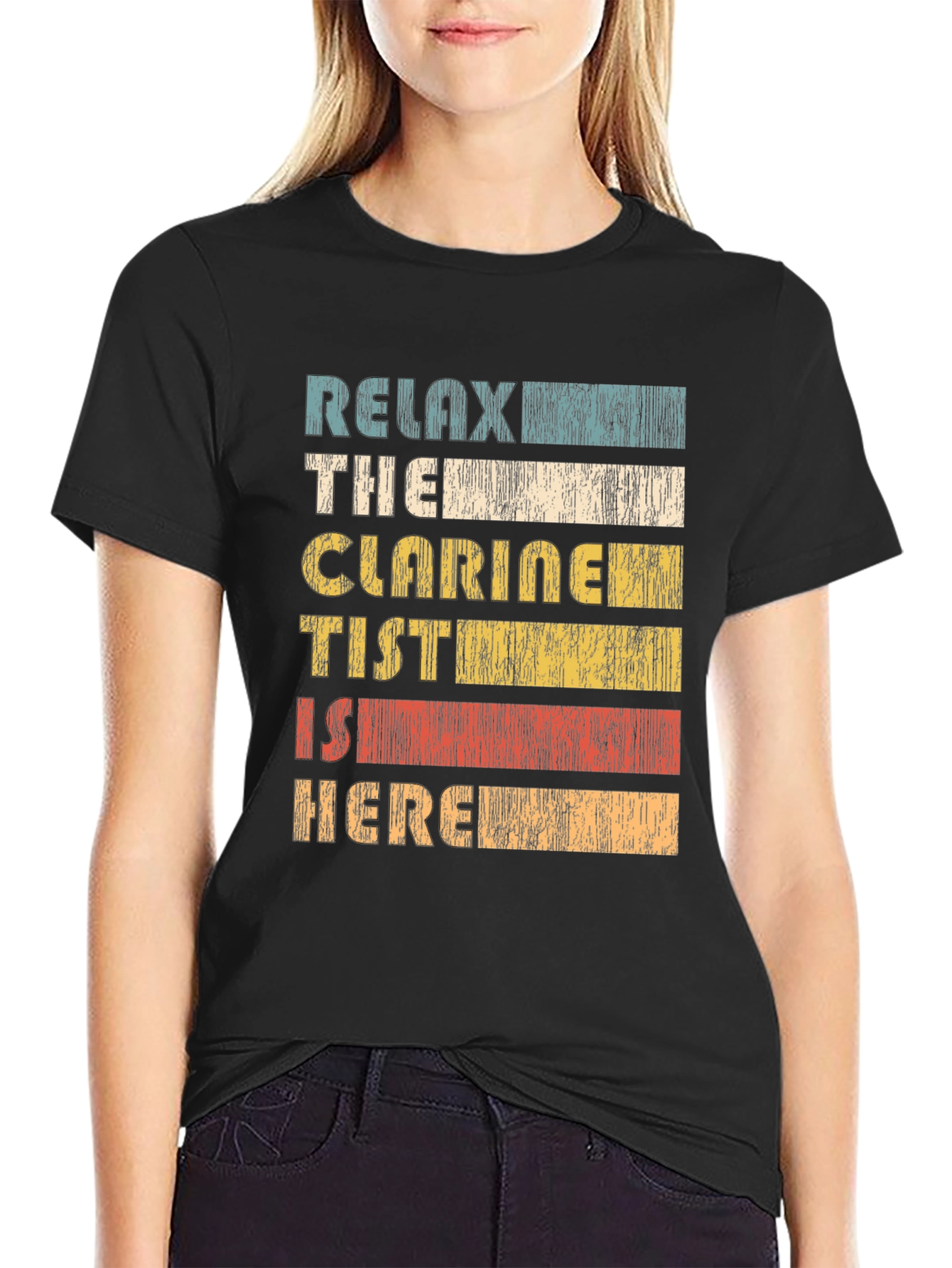 Relax The Clarinetist Is Here Black T-Shirt