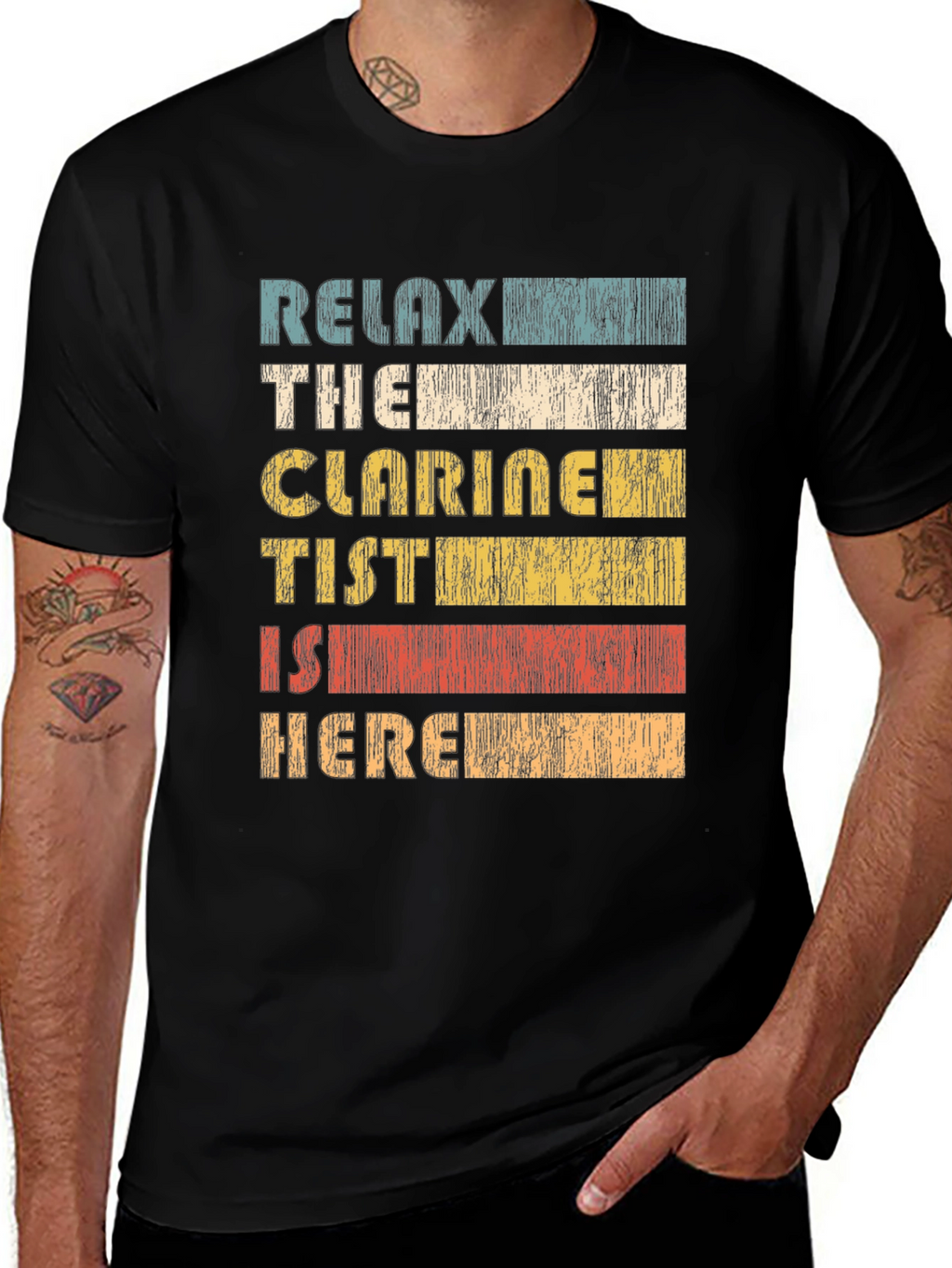 Relax The Clarinetist Is Here Black T-Shirt