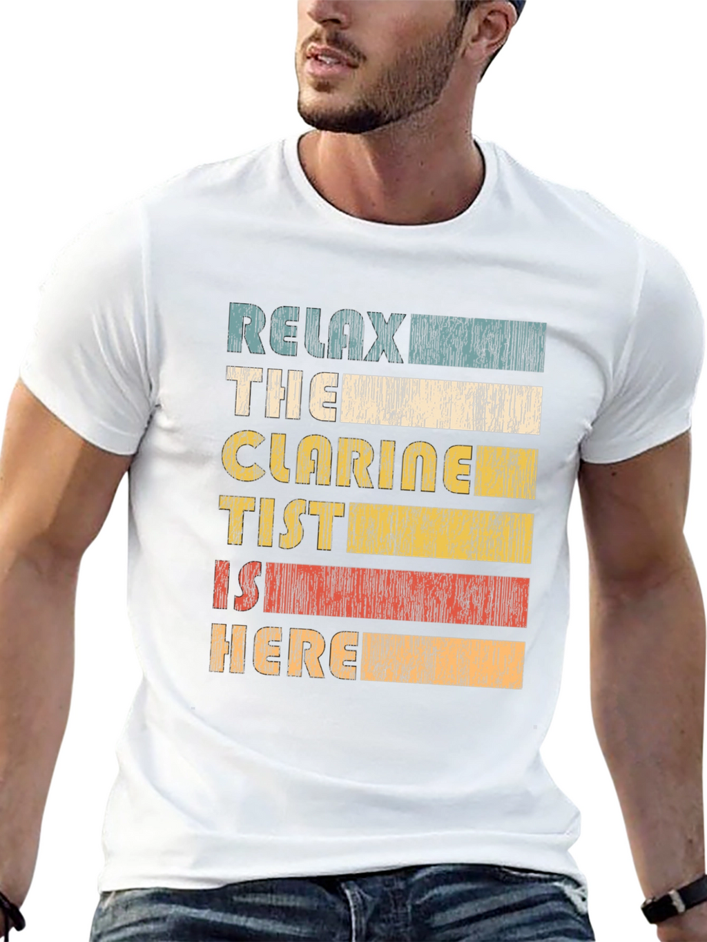 Relax The Clarinetist Is Here Black T-Shirt