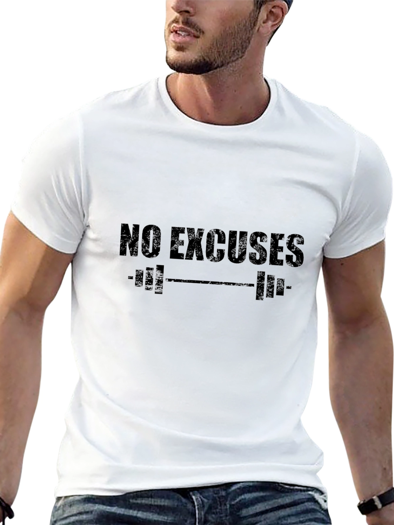 No Excuses Gym T-Shirt - Black Workout Tee