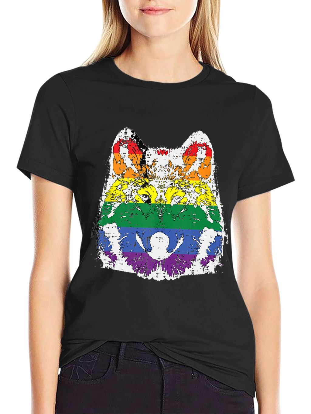 Rainbow Wolf Graphic Tee