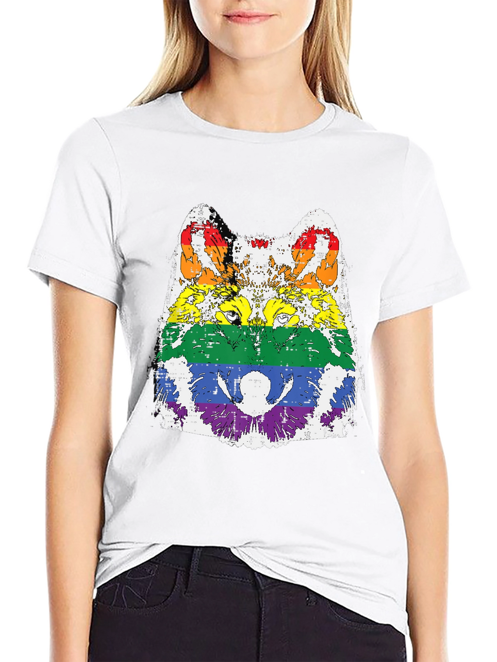 Rainbow Wolf Graphic Tee