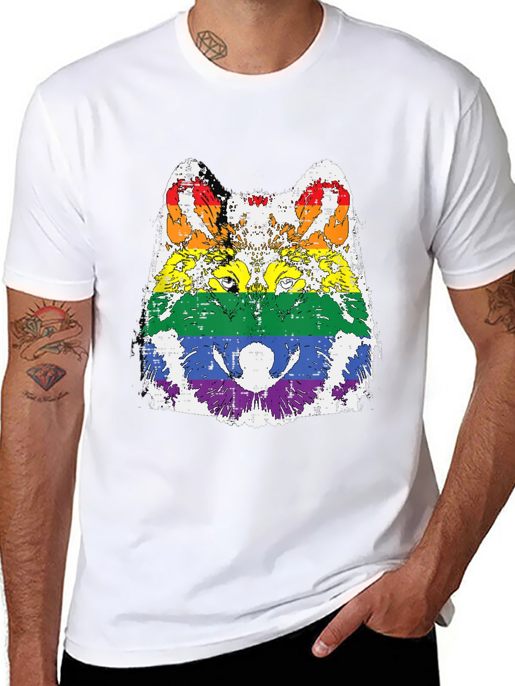 Rainbow Wolf Graphic Tee