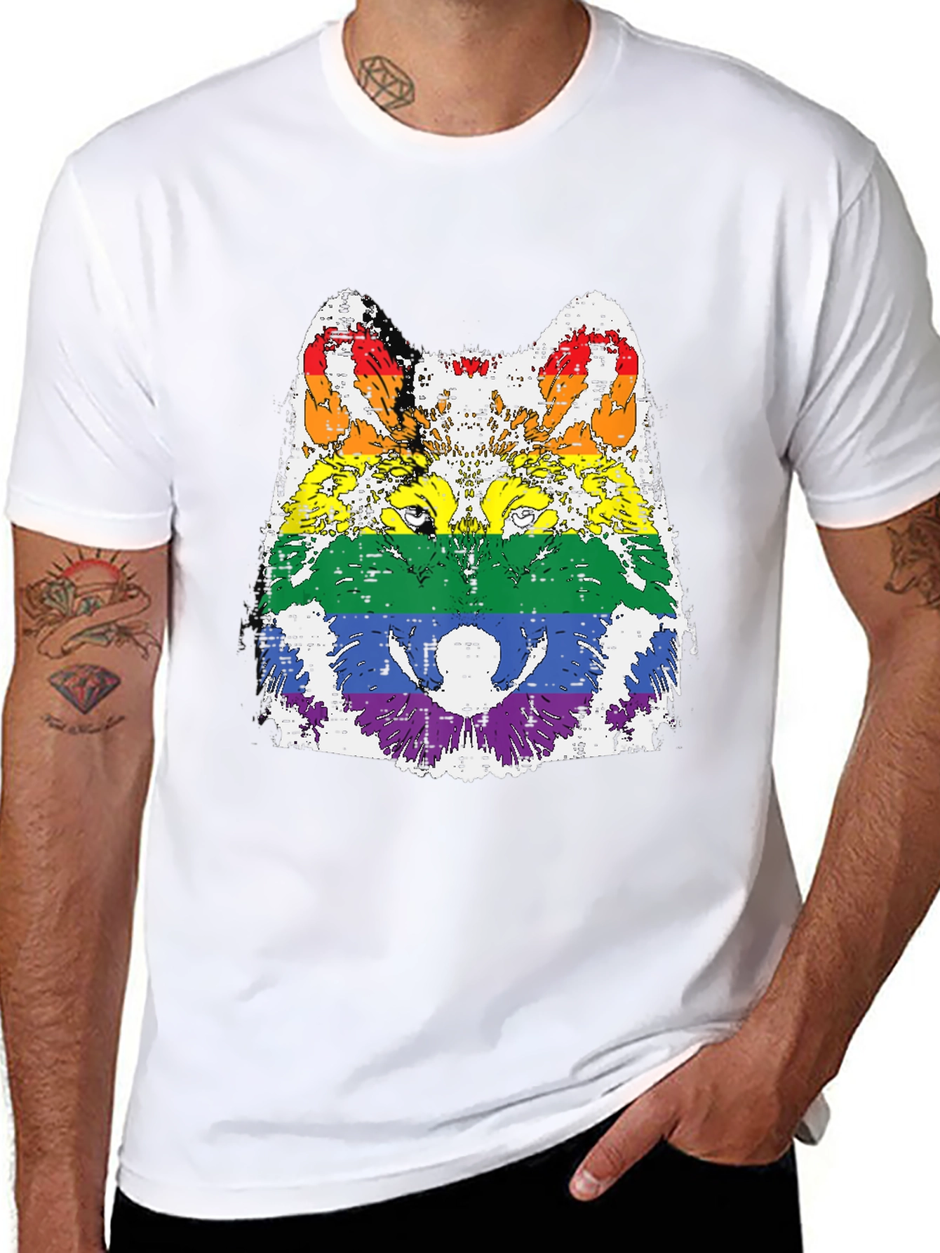 Rainbow Wolf Graphic Tee