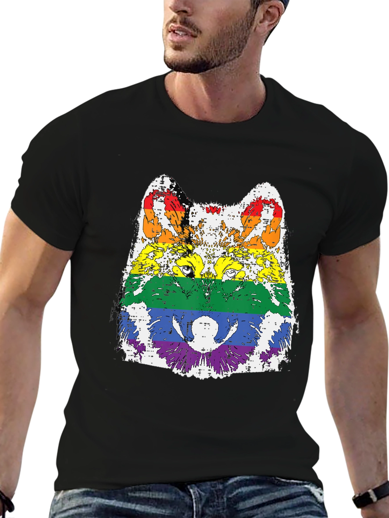 Rainbow Wolf Graphic Tee