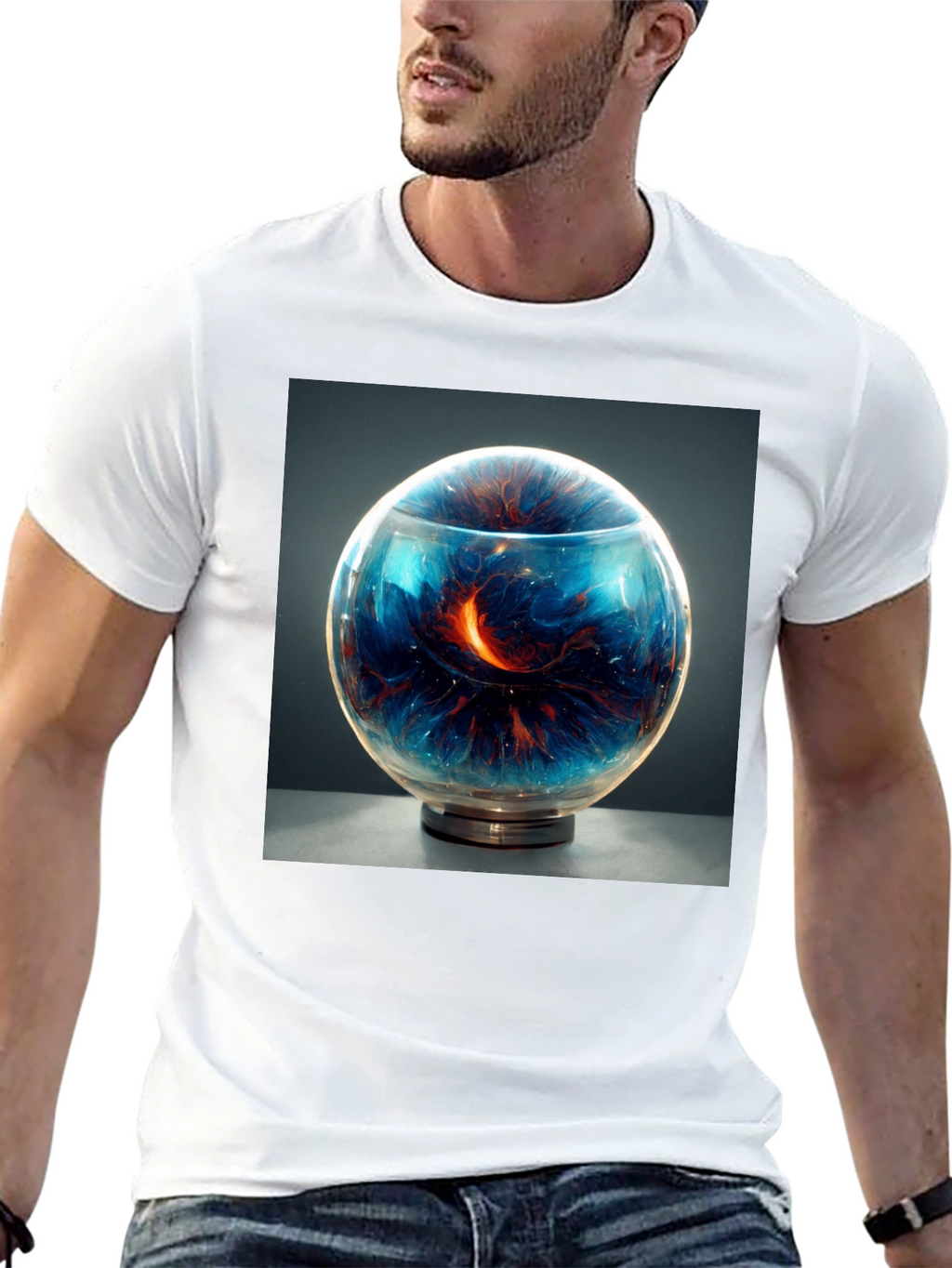 Cosmic Orb T-Shirt - Unique Graphic Tee